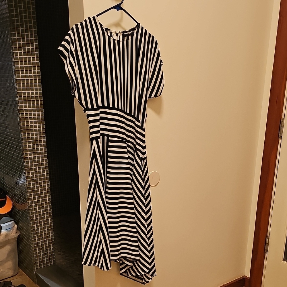 Striped Black and White Dress